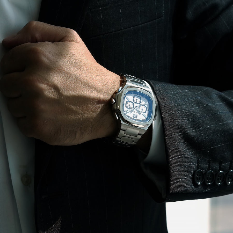 Frontliner Chronograph Stainless Steel White