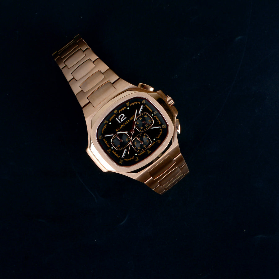 Frontliner Chronograph Stainless Steel Black Rose Gold