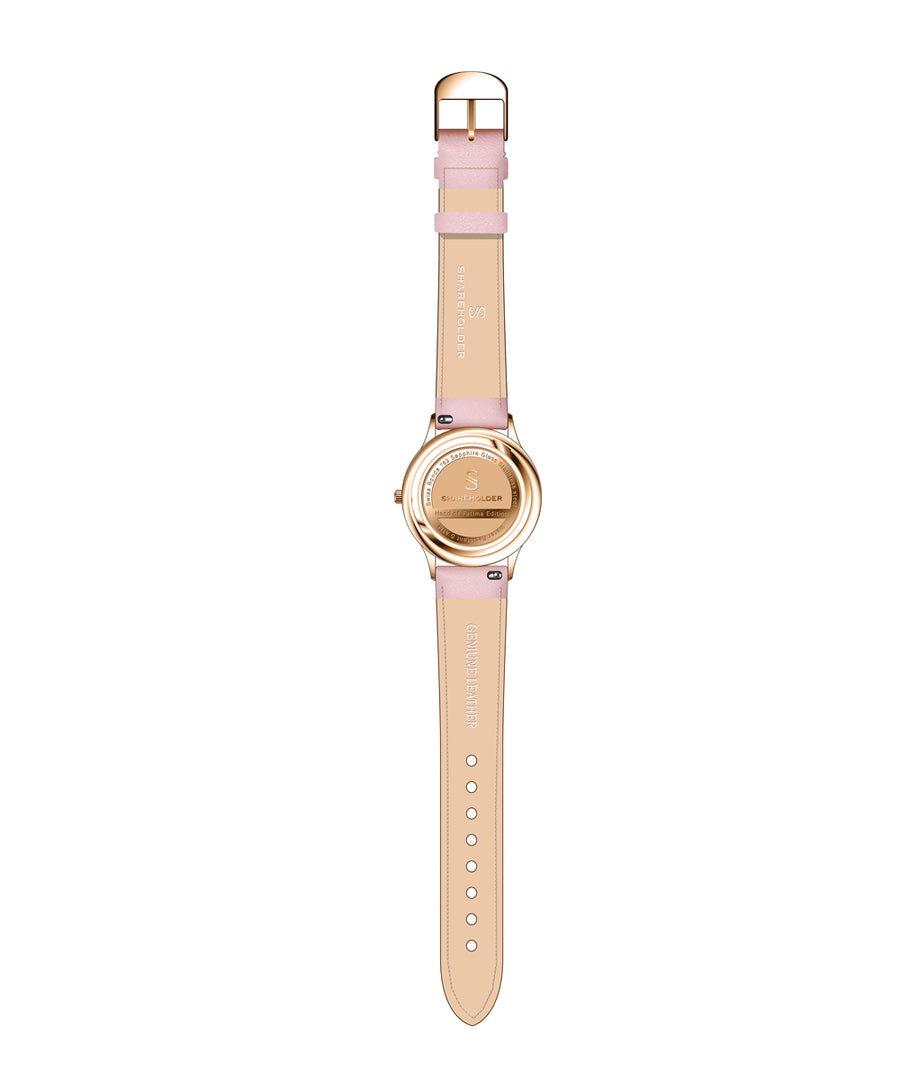 Gold Dial / Rose Gold  / Pink Strap