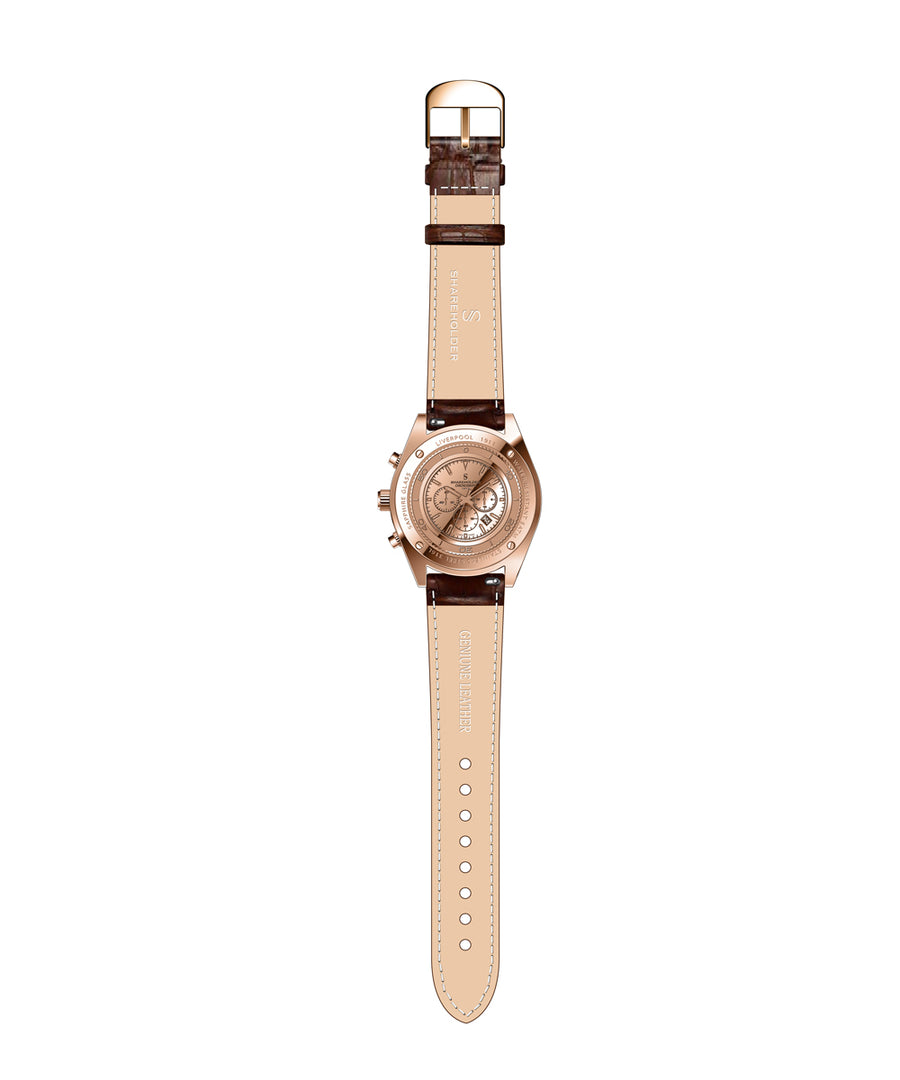 Navy Blue Dial / Rose Gold Case / Brown Strap