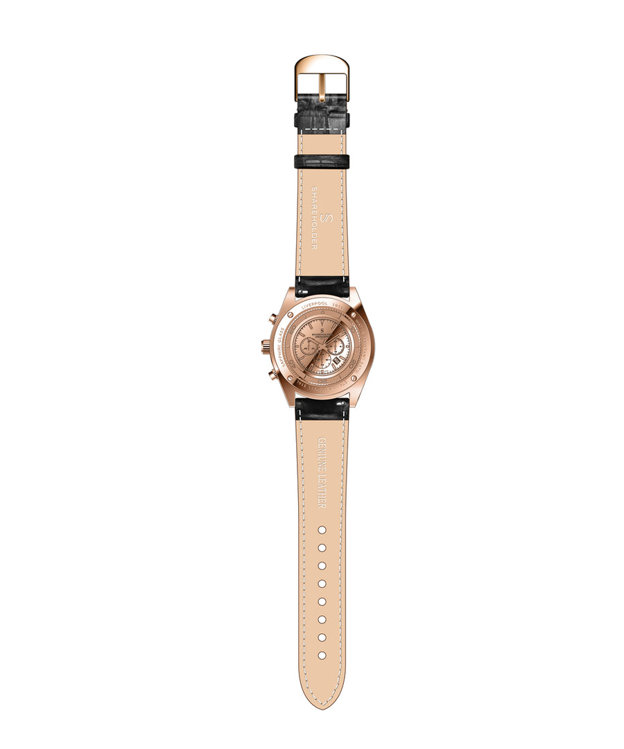 Black Dial / Rose Gold Case / Black Strap